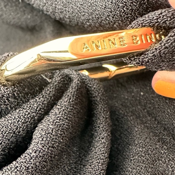 ANINE BING Joey Wrap Blouse Top Black Size Small - Picture 3 of 7